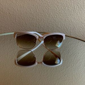 Light pink rose gold sun glasses
